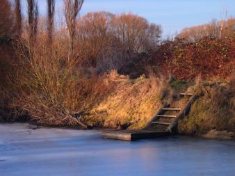 Treppe auf's Eis