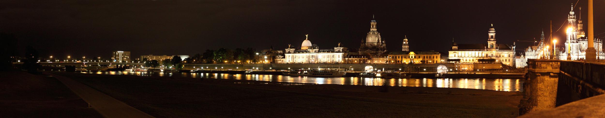 Dresden -Nachtansicht